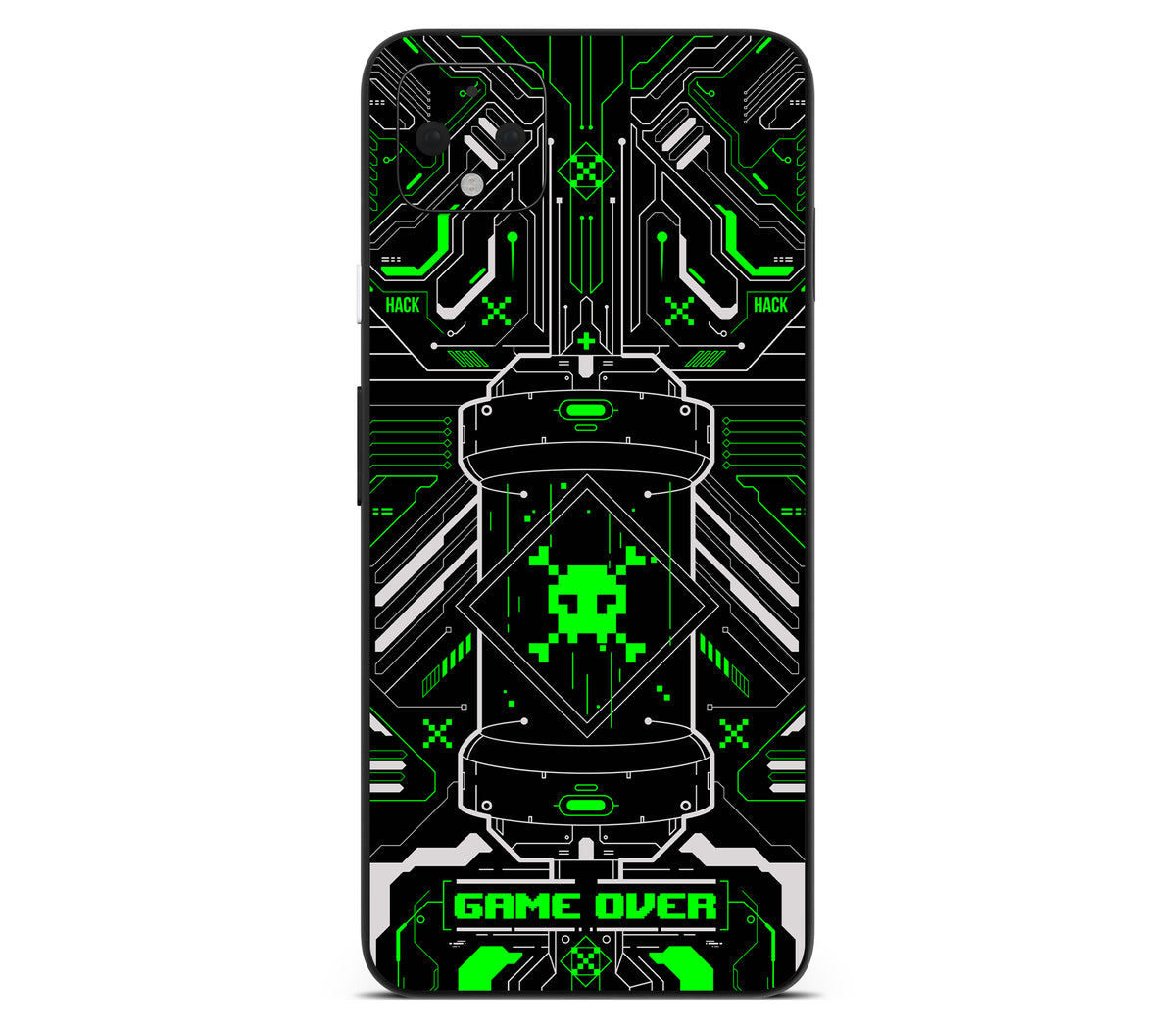 Google Pixel 4 XL skin, Fatal Error (Acid), back skin