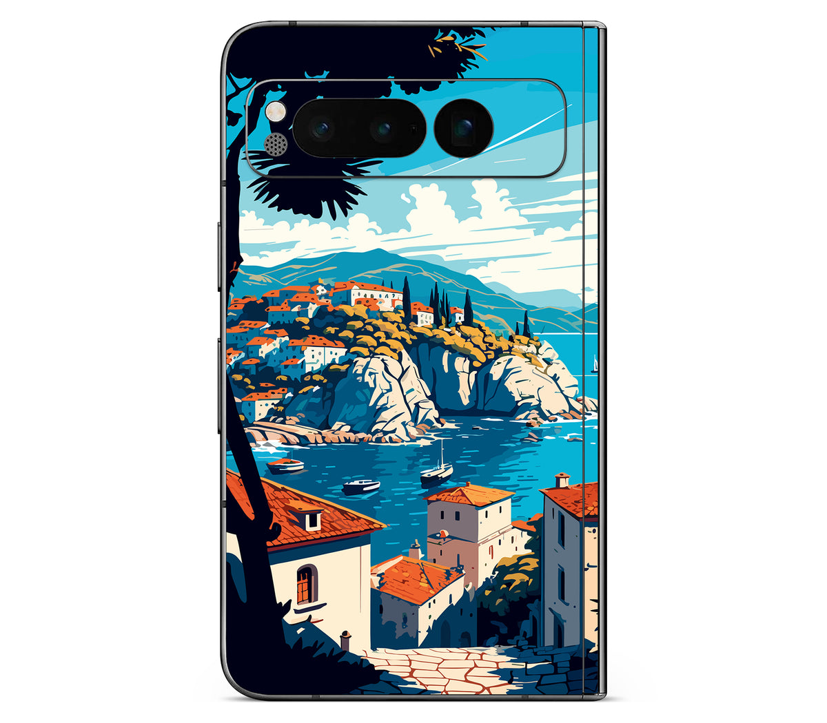 Google Pixel Fold skin, Coastal Clouds, back skin