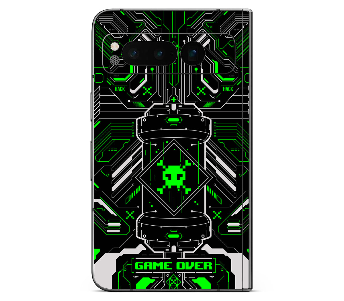 Google Pixel Fold skin, Fatal Error (Acid), back skin