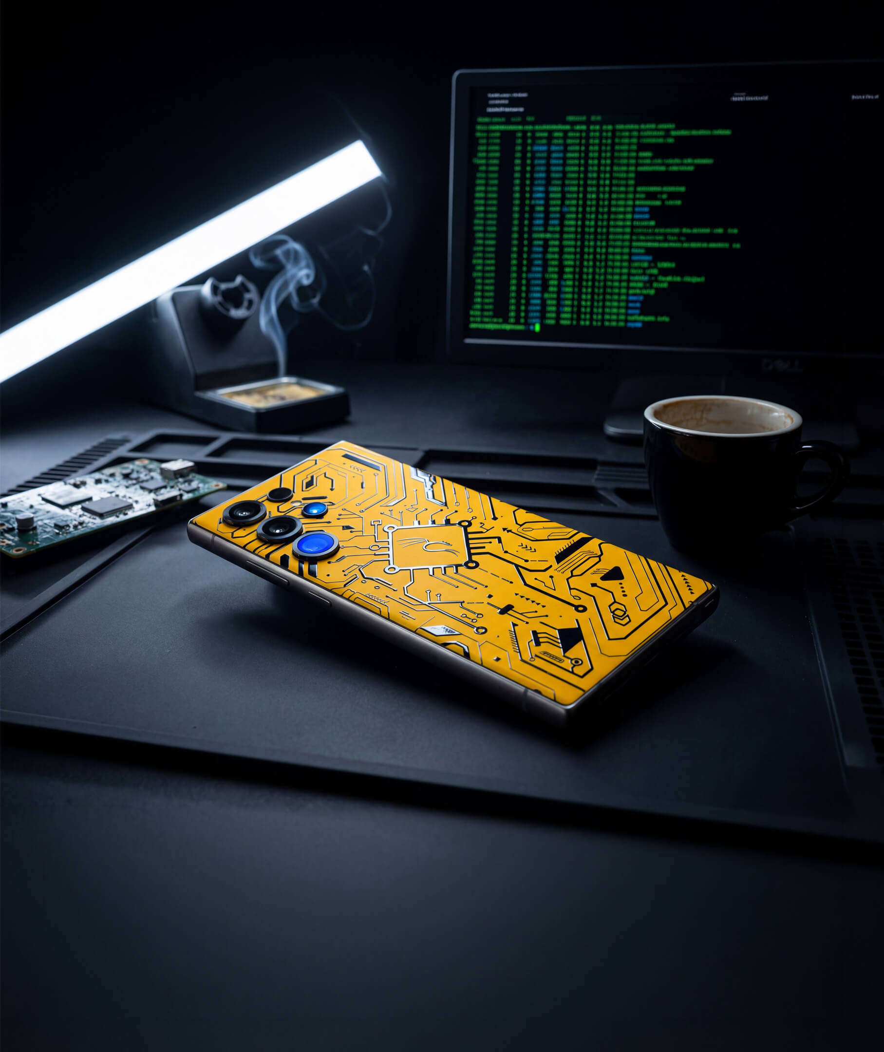 Skinociti Kali Kernel Samsung Galaxy skin with circuit board texture.