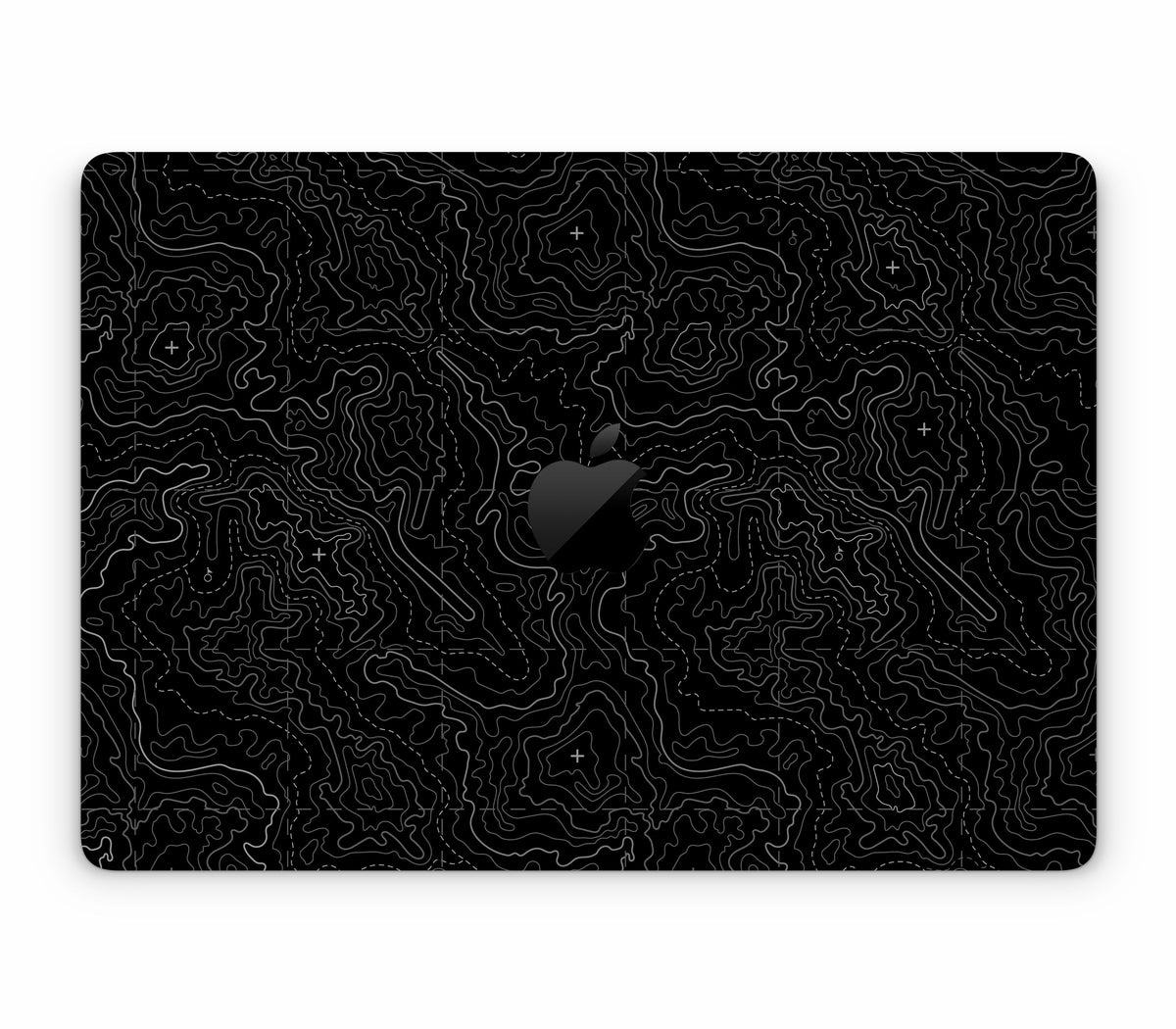 MacBook Air 13" (2025, M4) skin, Lockdown (Blackout), top skin with logo cutout