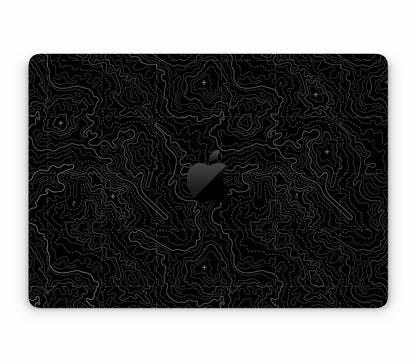MacBook Air 13" (2025, M4) skin, Lockdown (Blackout), top skin with logo cutout