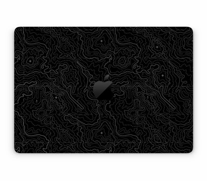 MacBook Air 13" (2024, M3) skin, Lockdown (Blackout), top skin with logo cutout