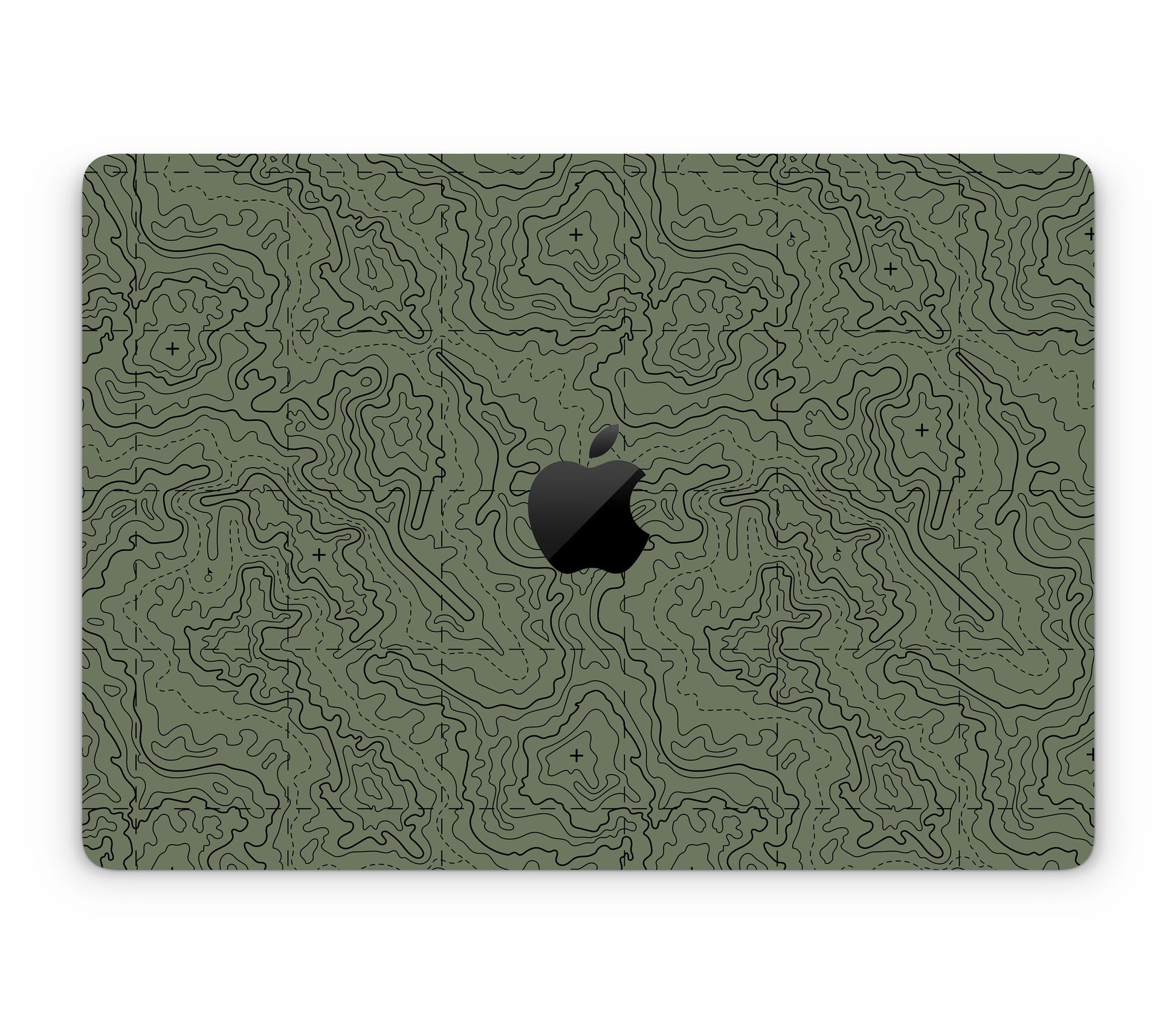 MacBook Air 13" (2025, M4) skin, Lockdown (Deathline), top skin with logo cutout
