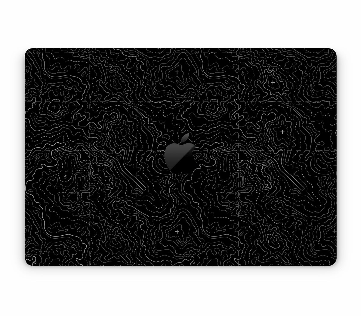 MacBook Air 15" (2025, M4) skin, Lockdown (Blackout), top skin with logo cutout
