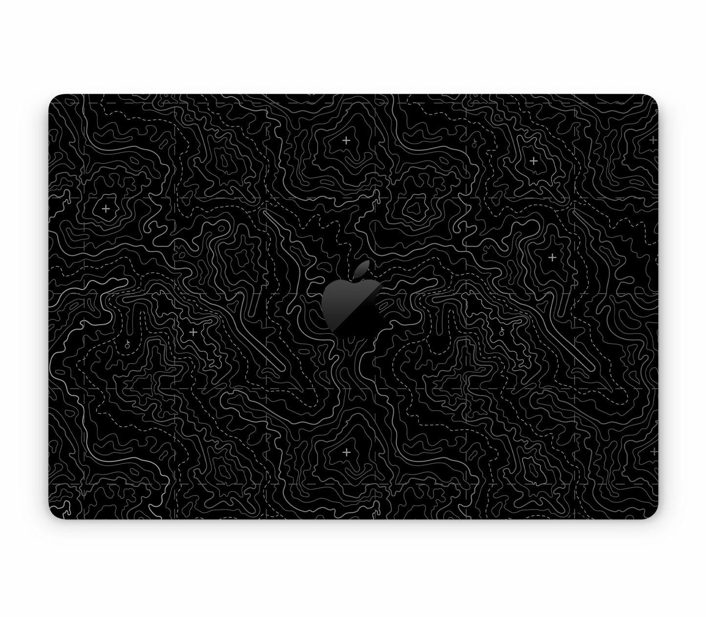 MacBook Air 15" (2024, M3) skin, Lockdown (Blackout), top skin with logo cutout