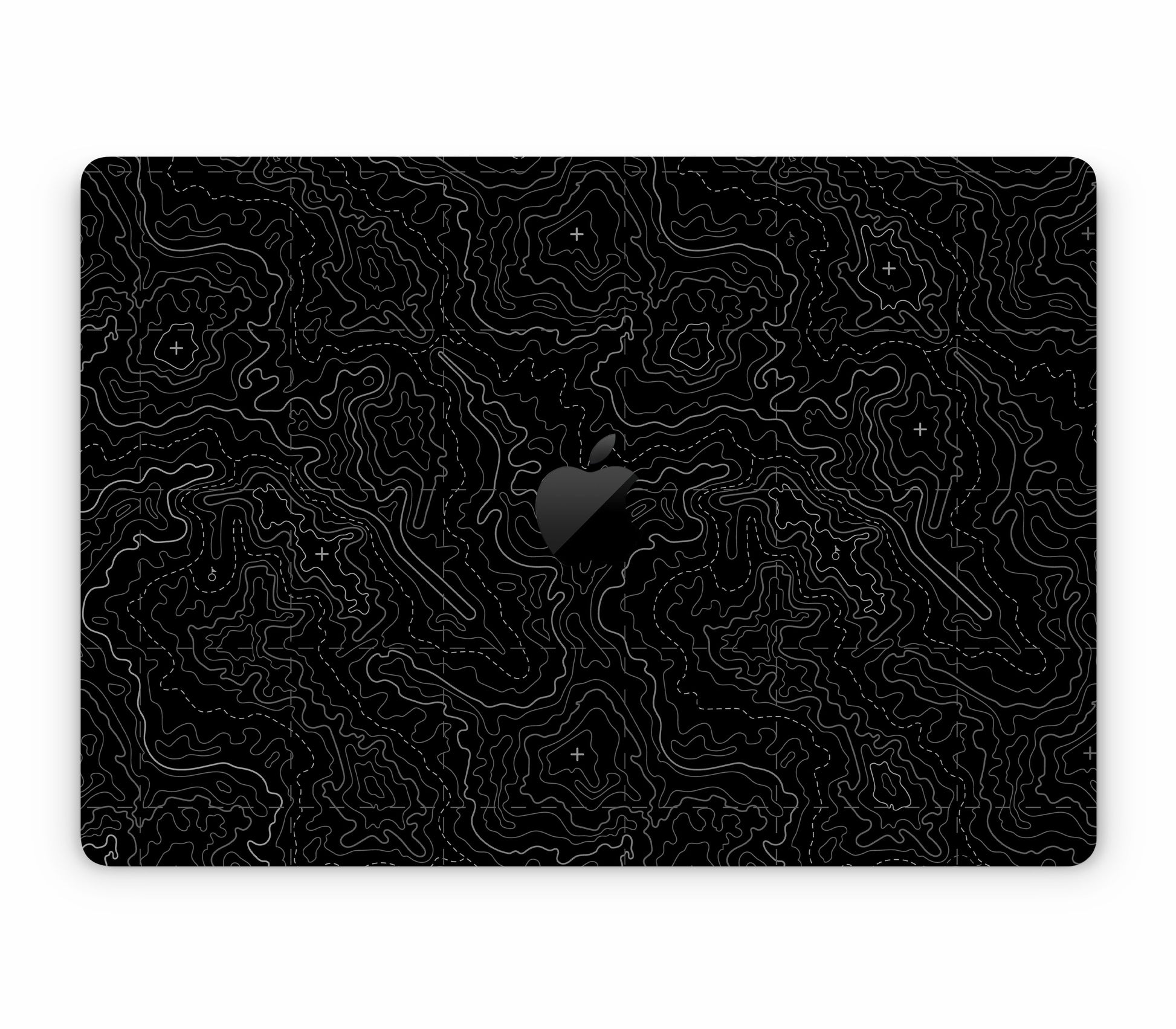MacBook Air 15" (2024, M3) skin, Lockdown (Blackout), top skin with logo cutout