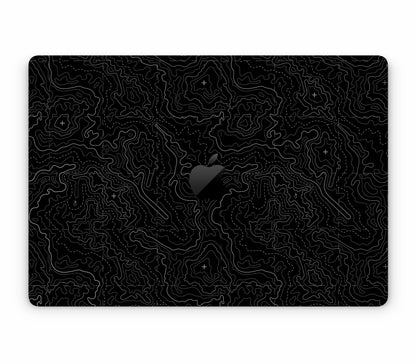 MacBook Air 15" (2024, M3) skin, Lockdown (Blackout), top skin with logo cutout