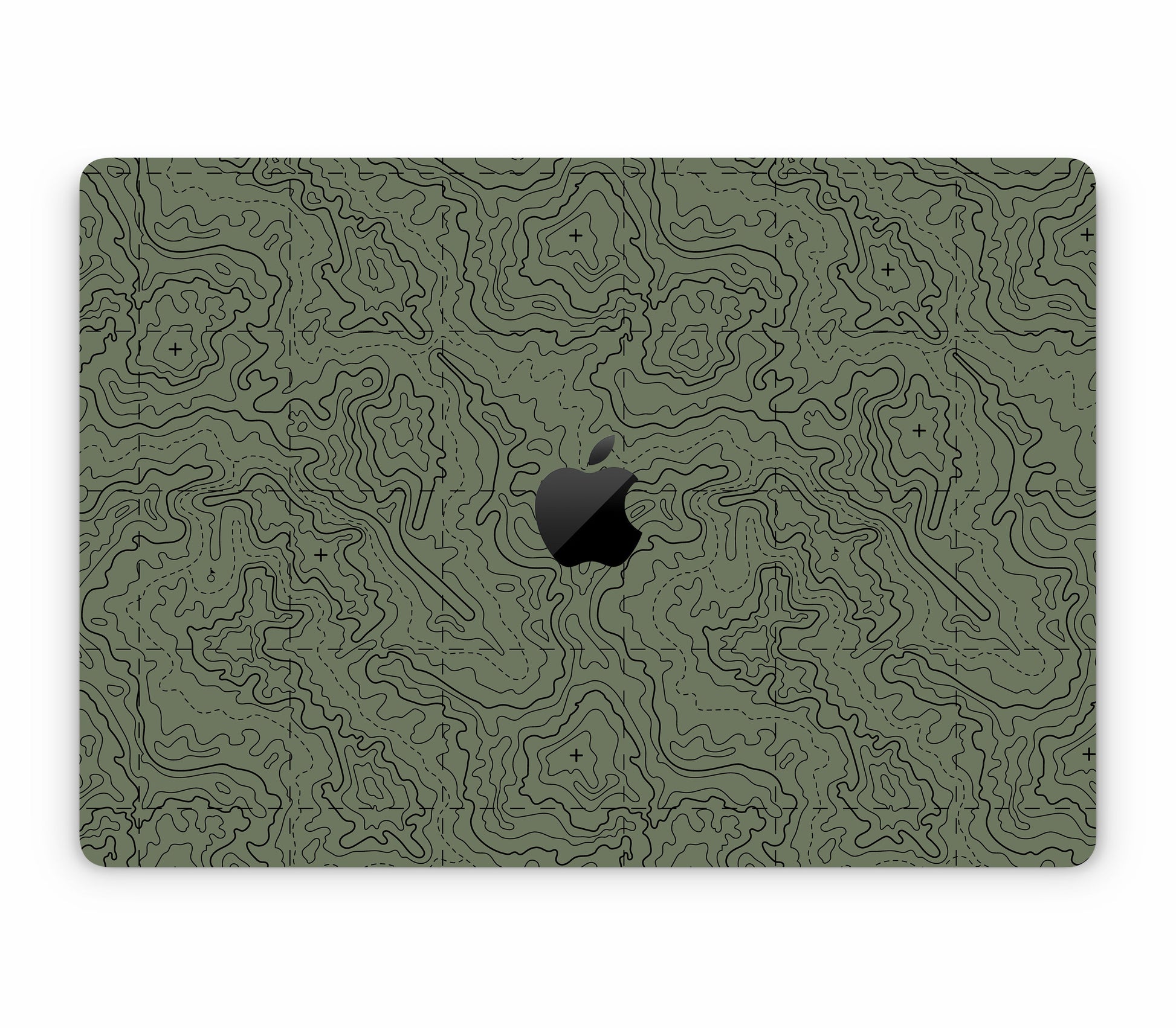 MacBook Air 15" (2024, M3) skin, Lockdown (Deathline), top skin with logo cutout