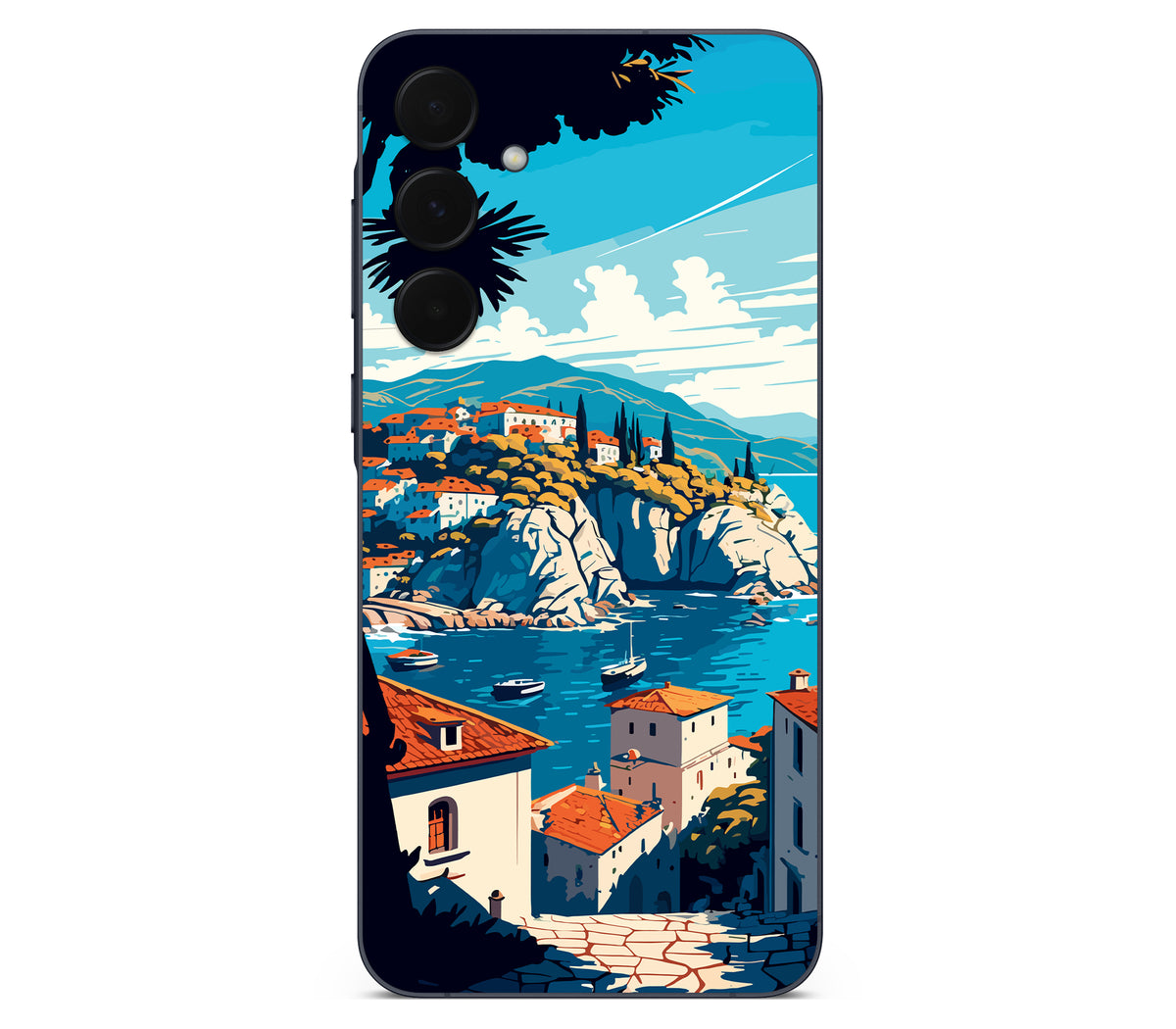 Galaxy A35 skin, Coastal Clouds, back skin