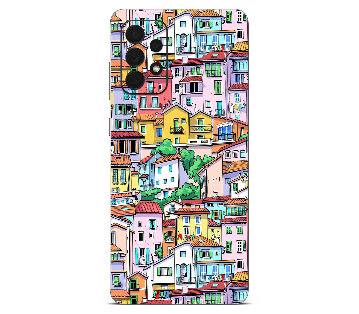 Galaxy A72 skin, Menton Mosaic, back skin