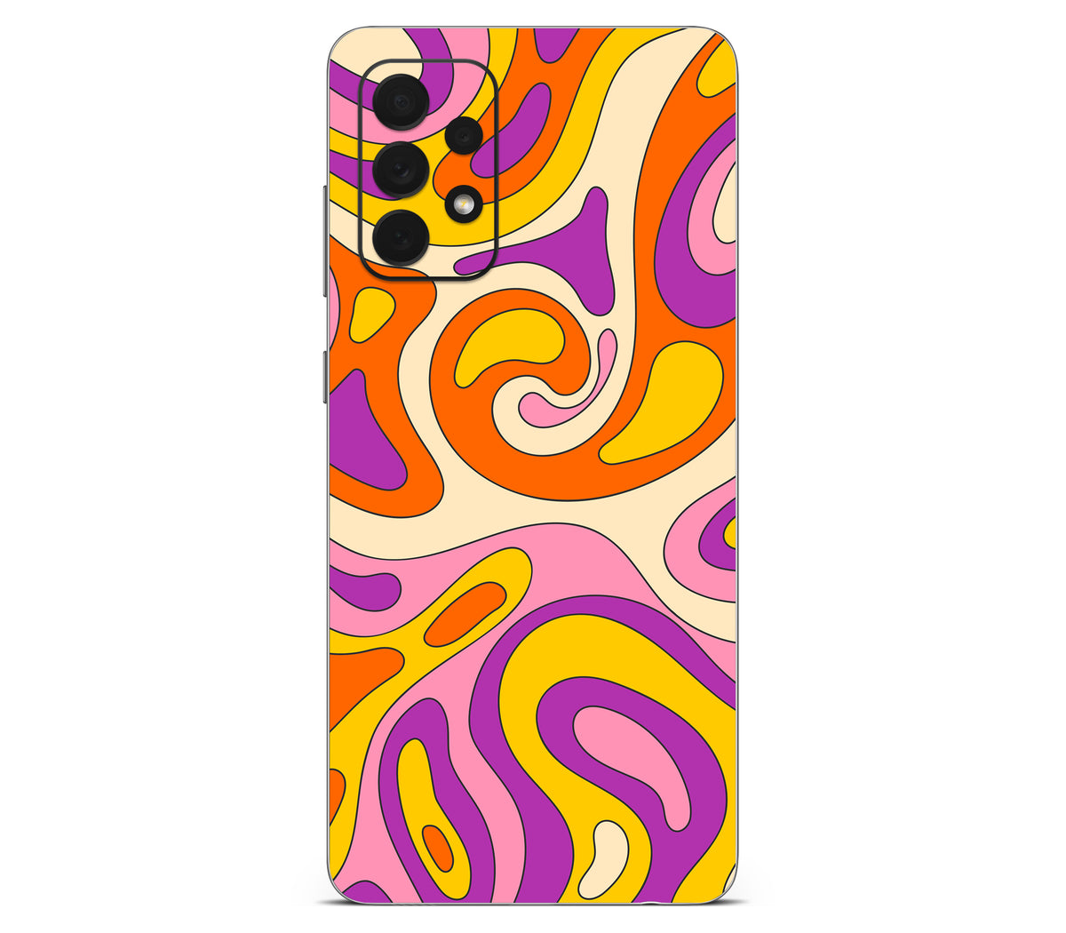 Galaxy A72 skin, Psycho Vortex, back skin