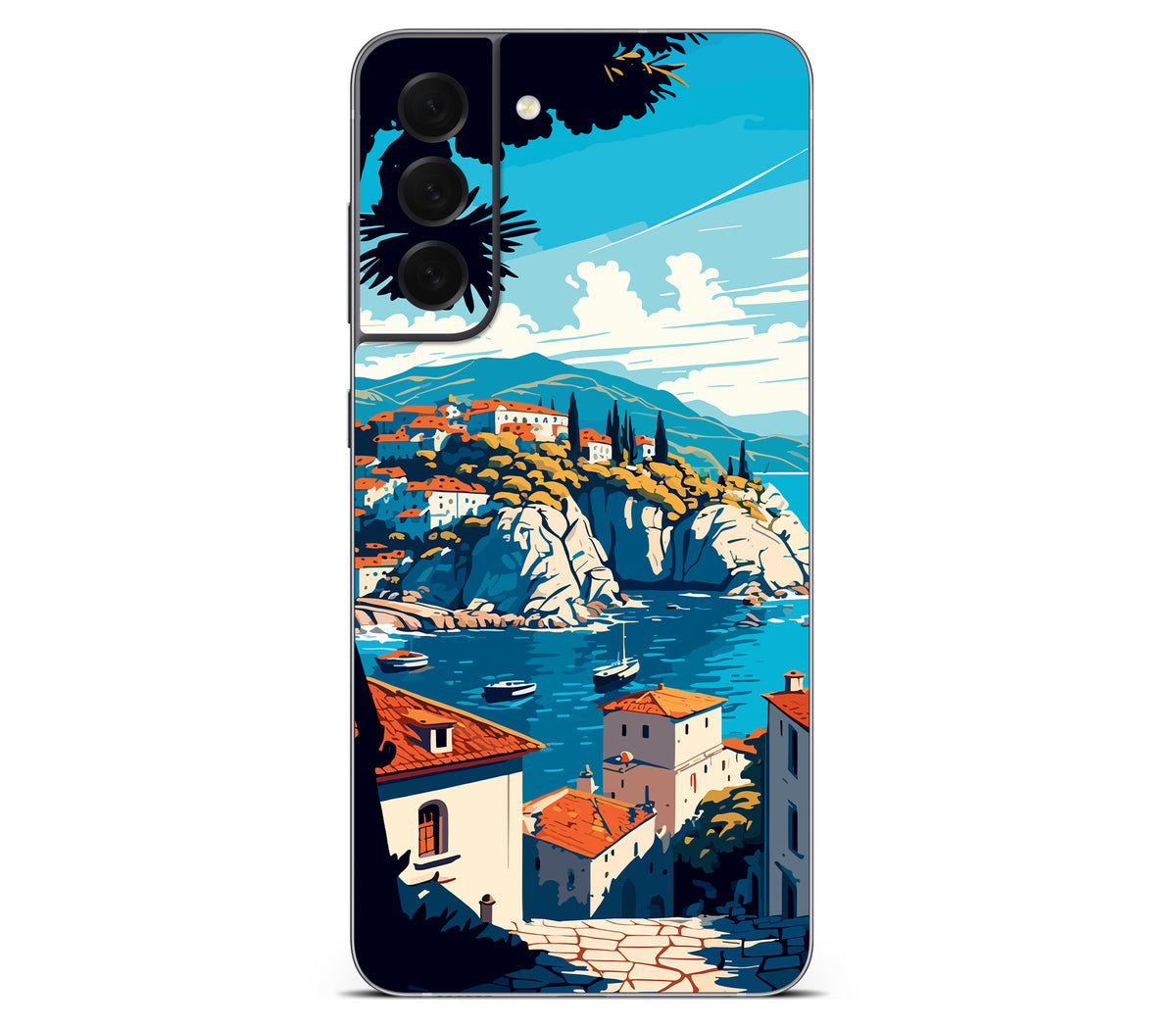 Galaxy S21 FE skin, Coastal Clouds, back skin