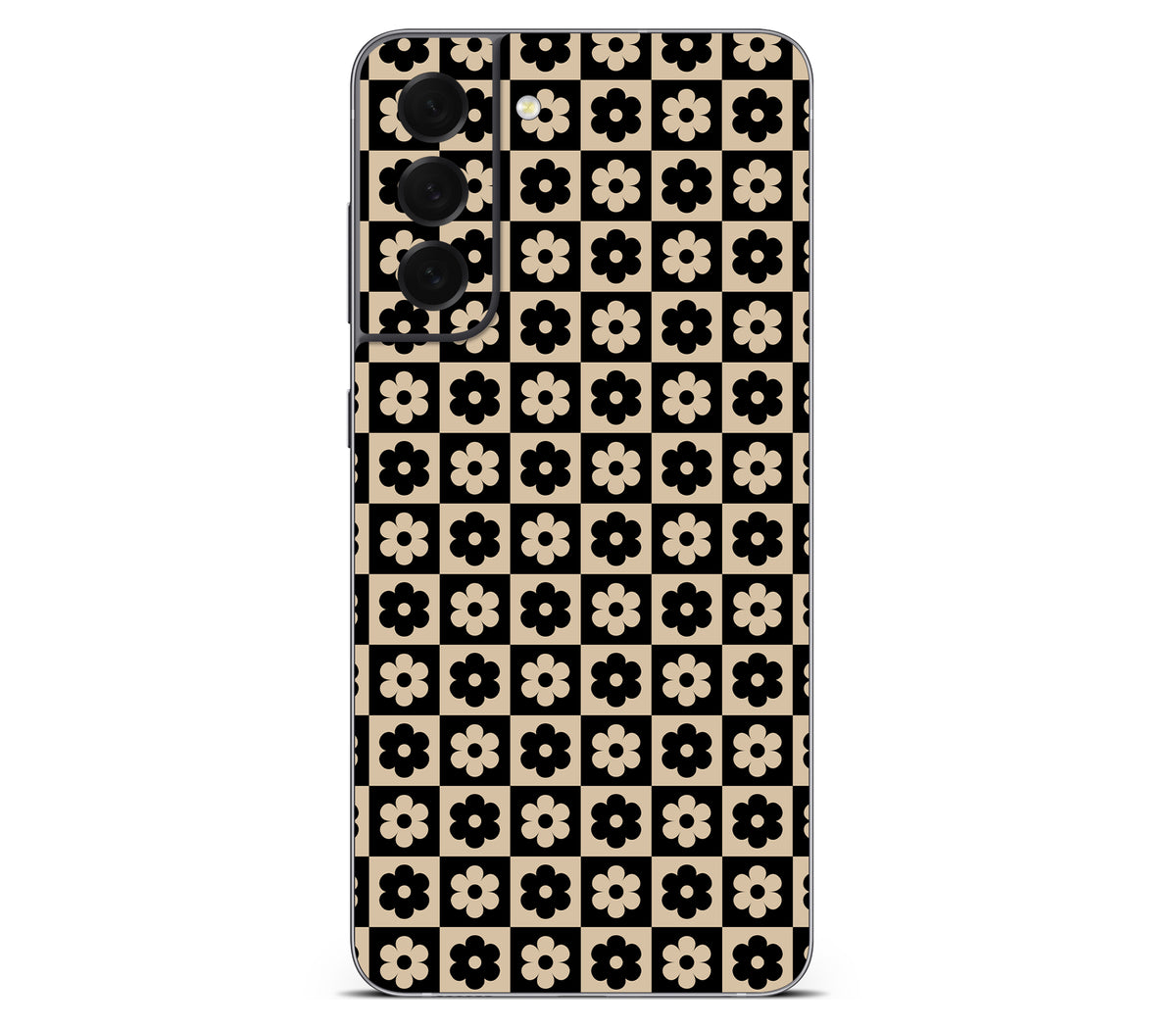 Galaxy S21 FE skin, Floral Grid, back skin