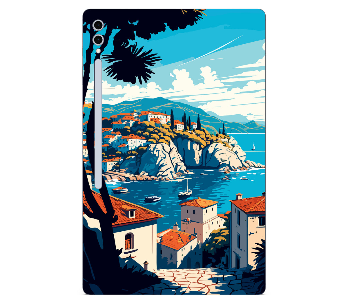 Galaxy Tab S10 Ultra skin, Coastal Clouds, back skin