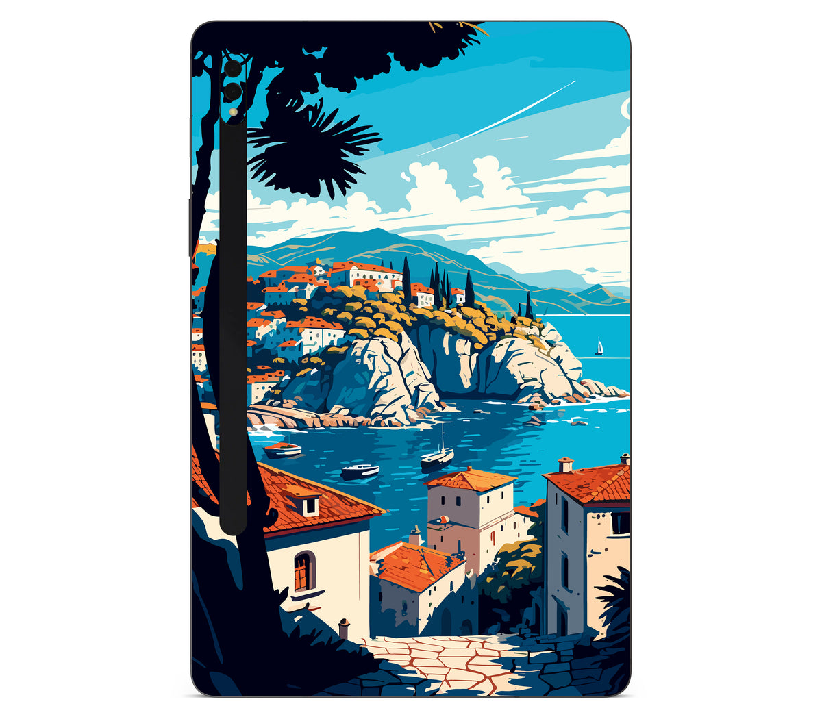Galaxy Tab S8 skin, Coastal Clouds, back skin