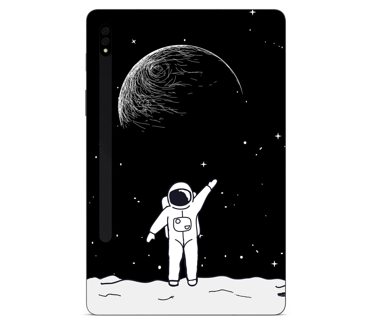 Galaxy Tab S8 skin, Moonwave, back skin