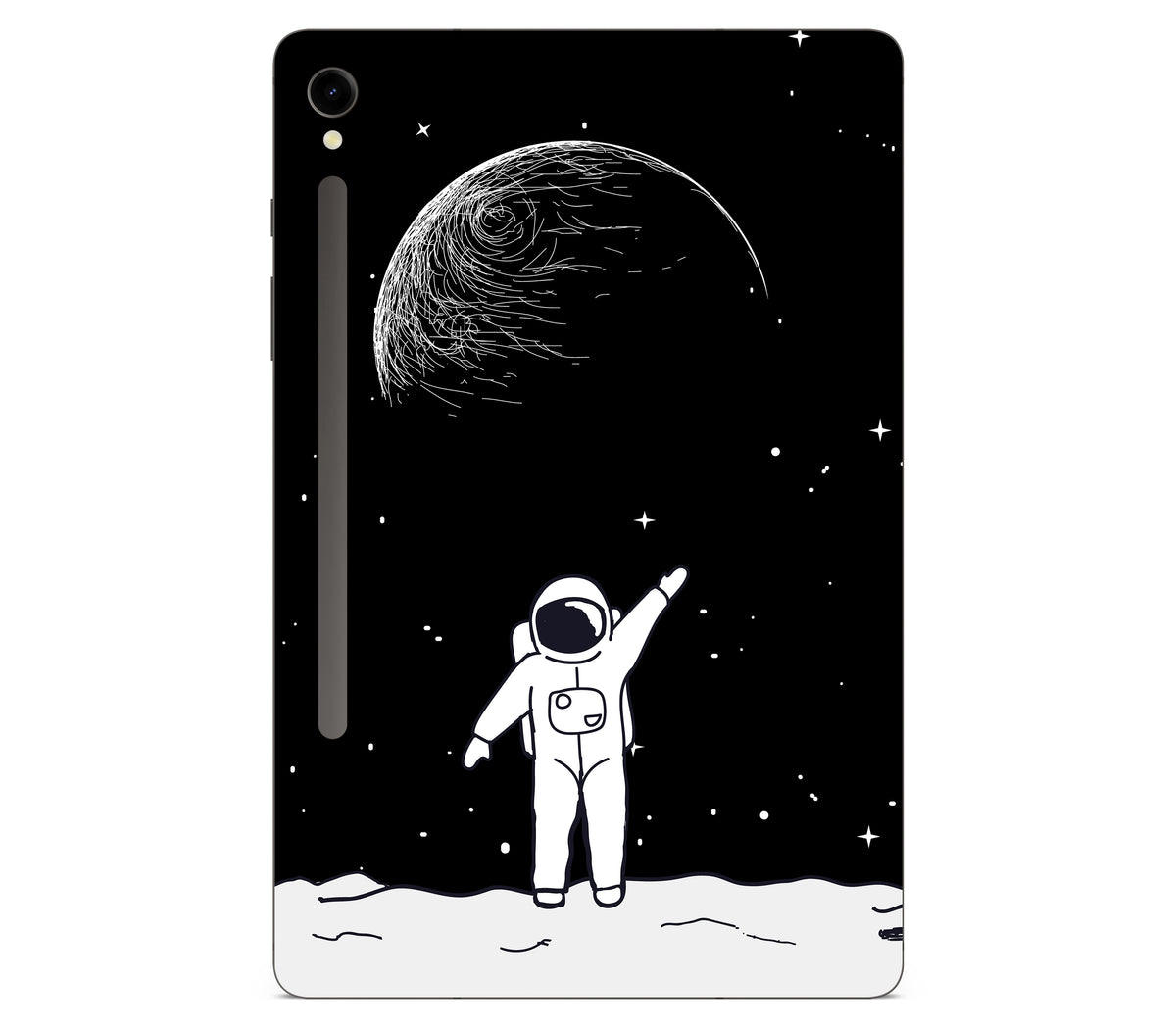 Galaxy Tab S9 skin, Moonwave, back skin