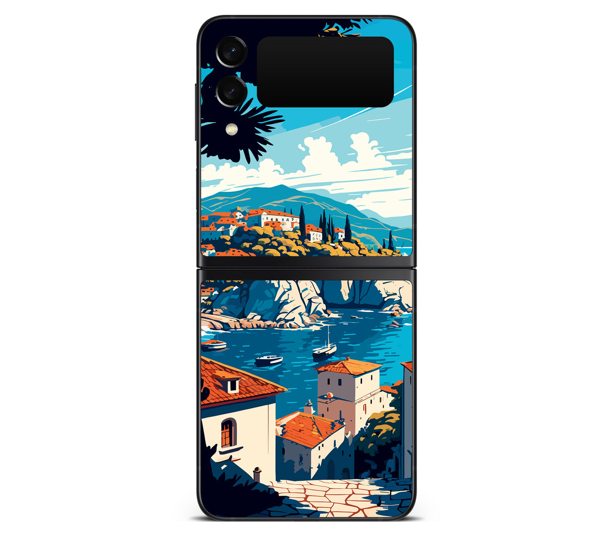 Galaxy Z Flip 3 skin, Coastal Clouds, back skin