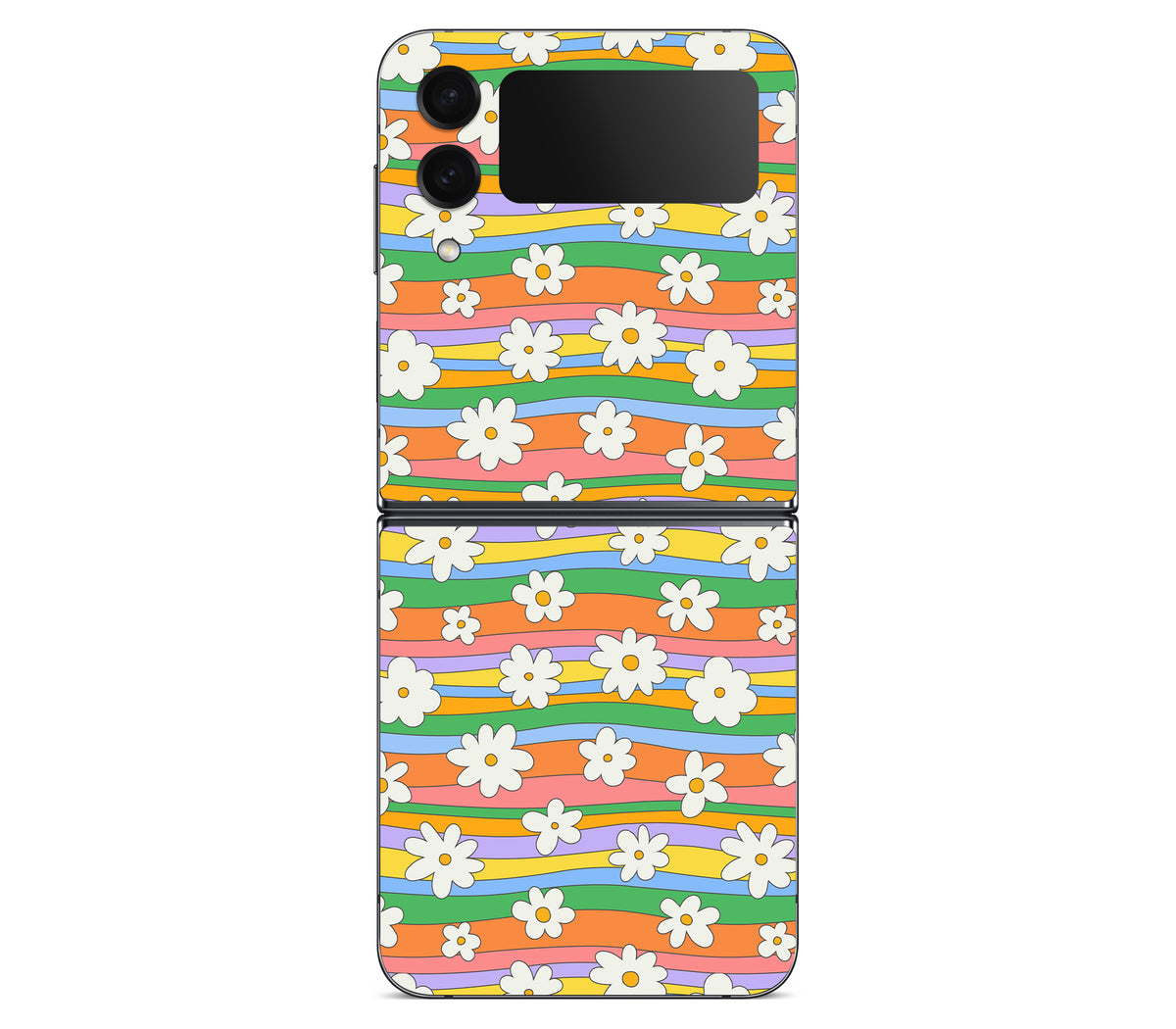 Galaxy Z Flip 4 skin, Daisy Drift, back skin
