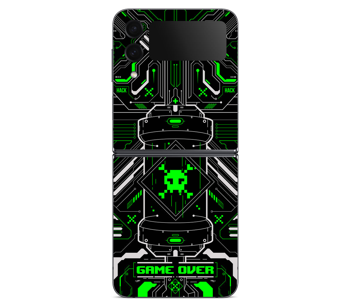 Galaxy Z Flip 4 skin, Fatal Error (Acid), back skin