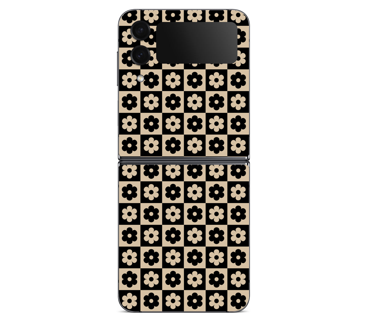 Galaxy Z Flip 4 skin, Floral Grid, back skin
