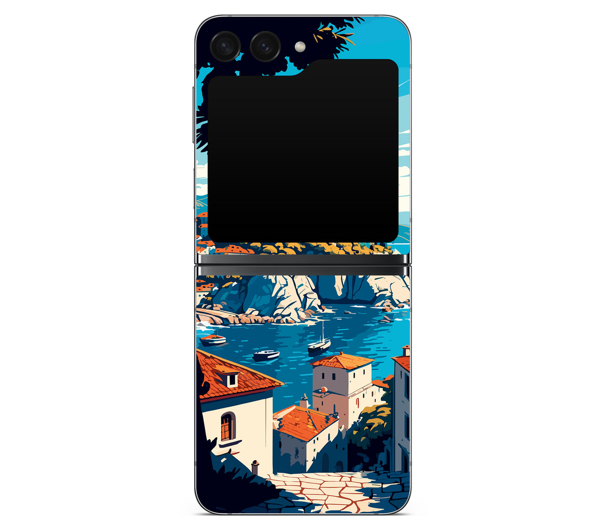 Galaxy Z Flip 5 skin, Coastal Clouds, back skin