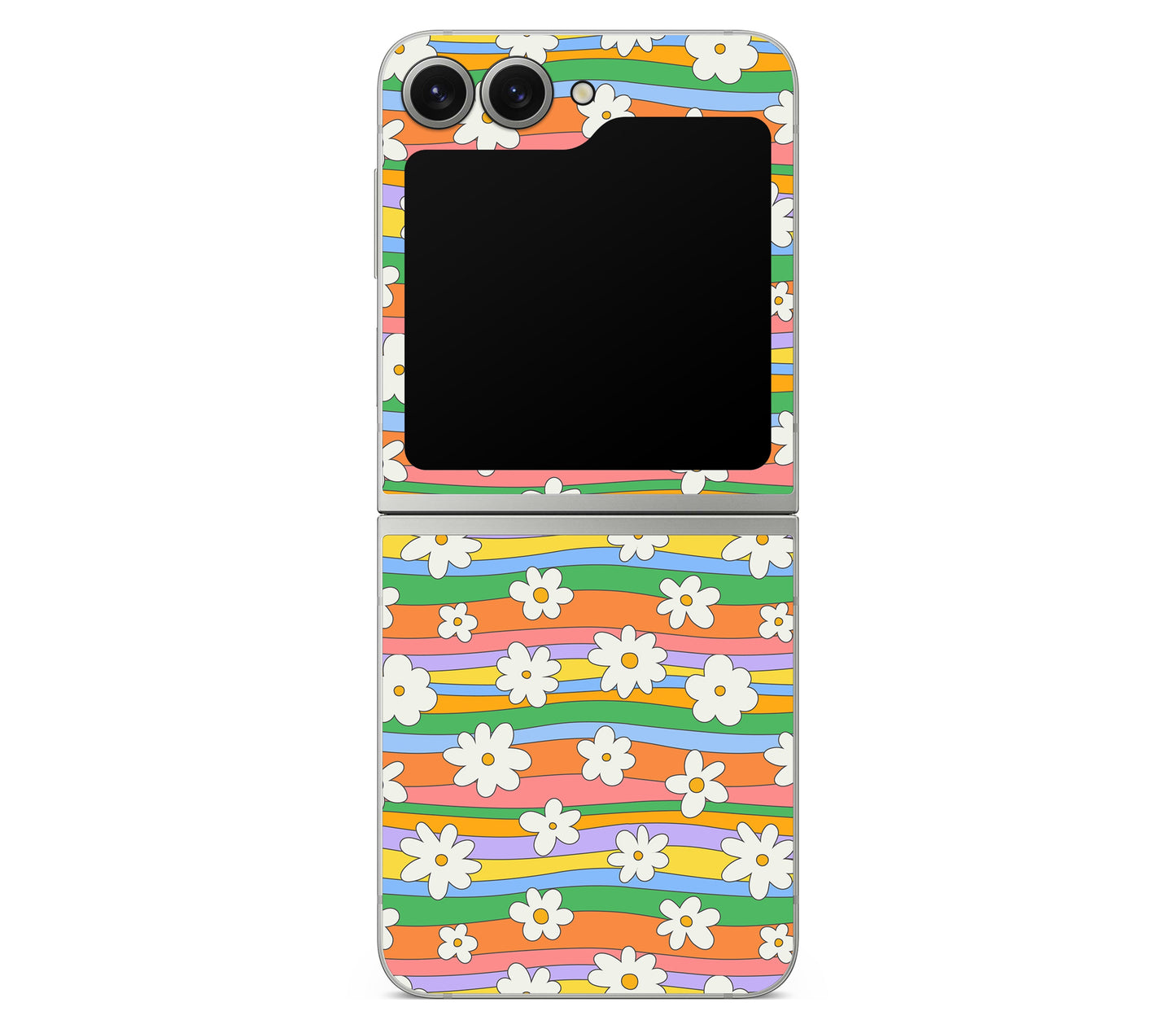 Galaxy Z Flip 7 FE skin, Daisy Drift, back skin