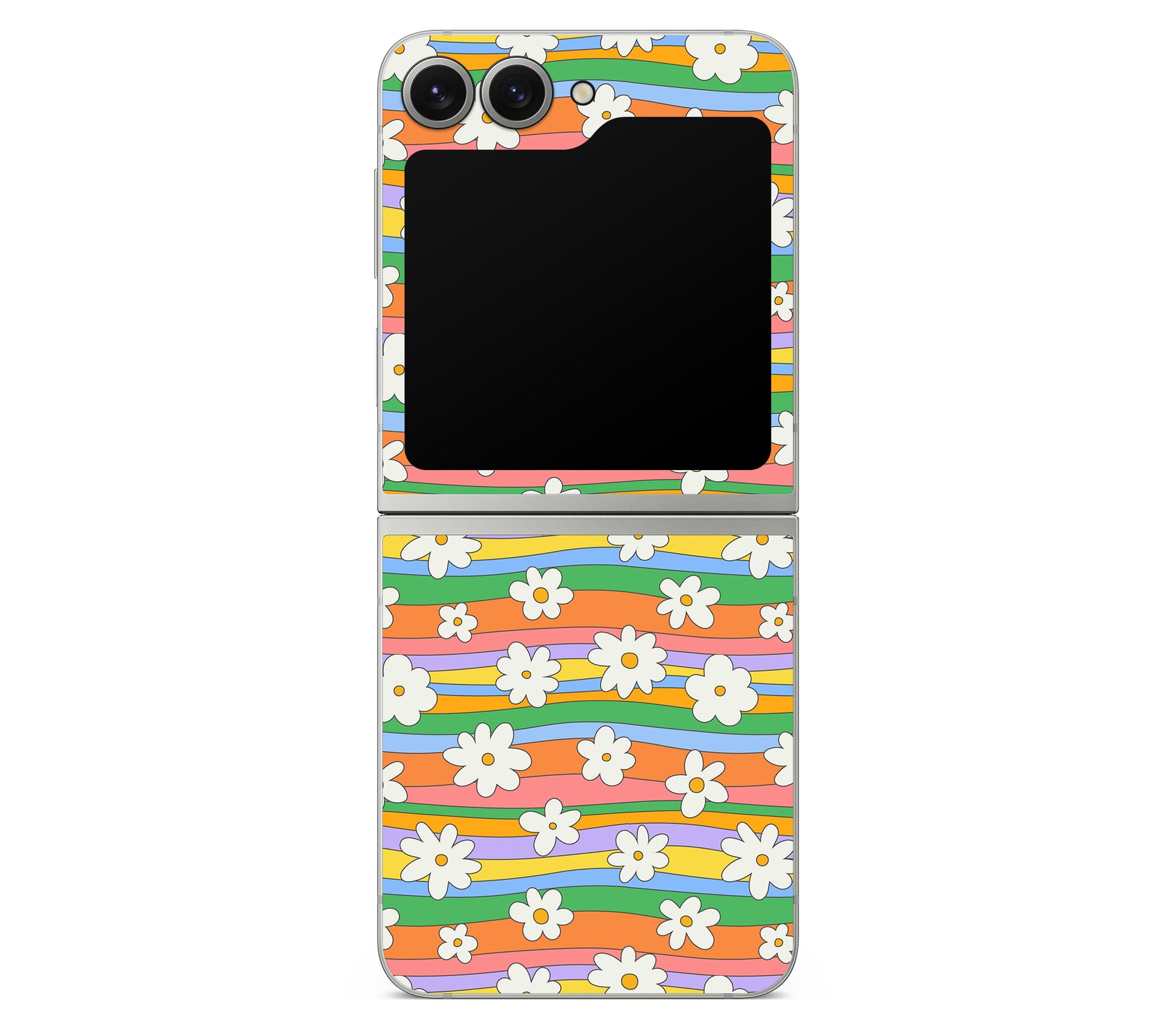 Galaxy Z Flip 7 FE skin, Daisy Drift, back skin
