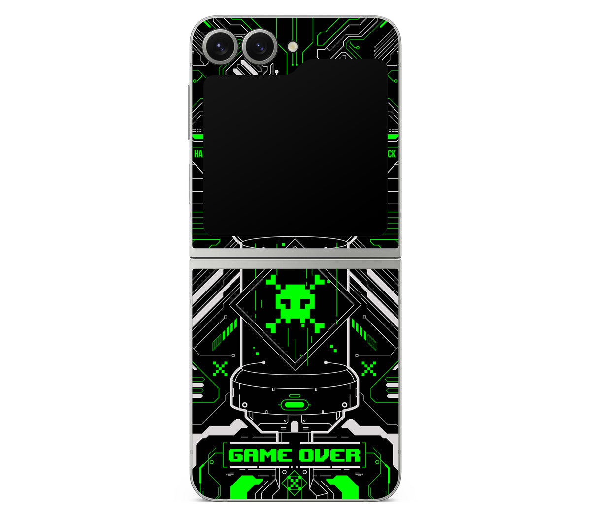 Galaxy Z Flip 7 FE skin, Fatal Error (Acid), back skin