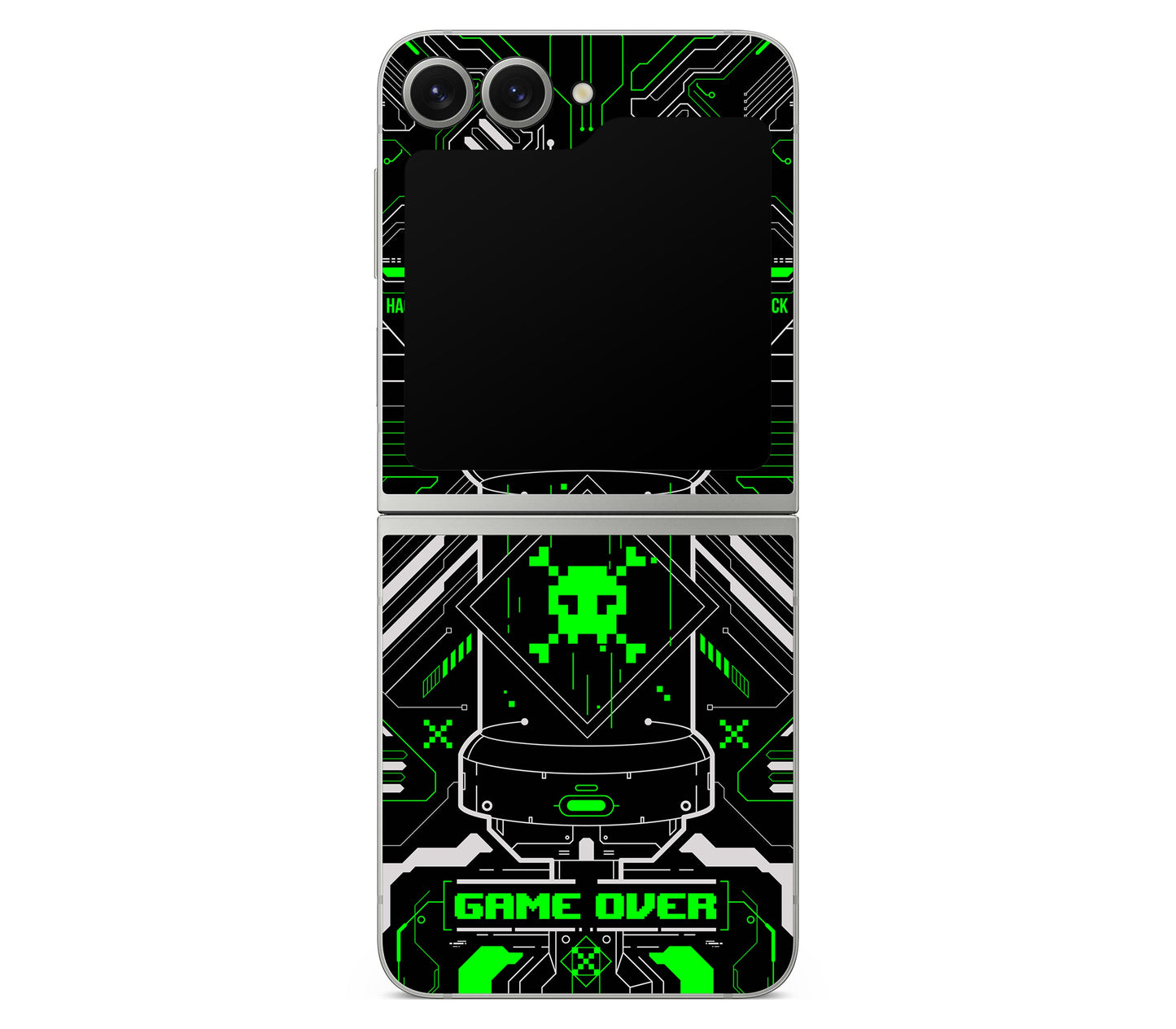 Galaxy Z Flip 7 FE skin, Fatal Error (Acid), back skin