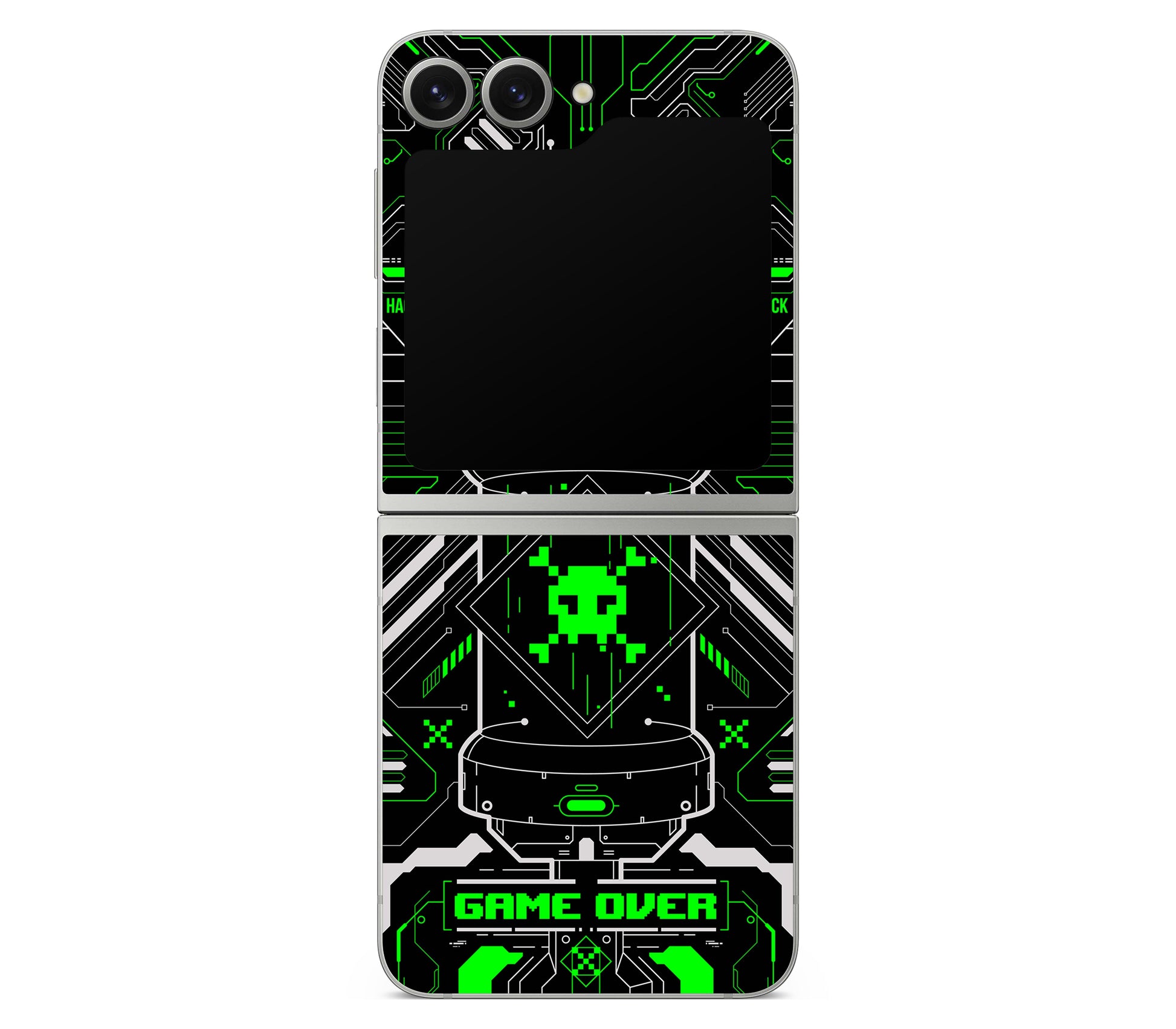 Galaxy Z Flip 7 FE skin, Fatal Error (Acid), back skin