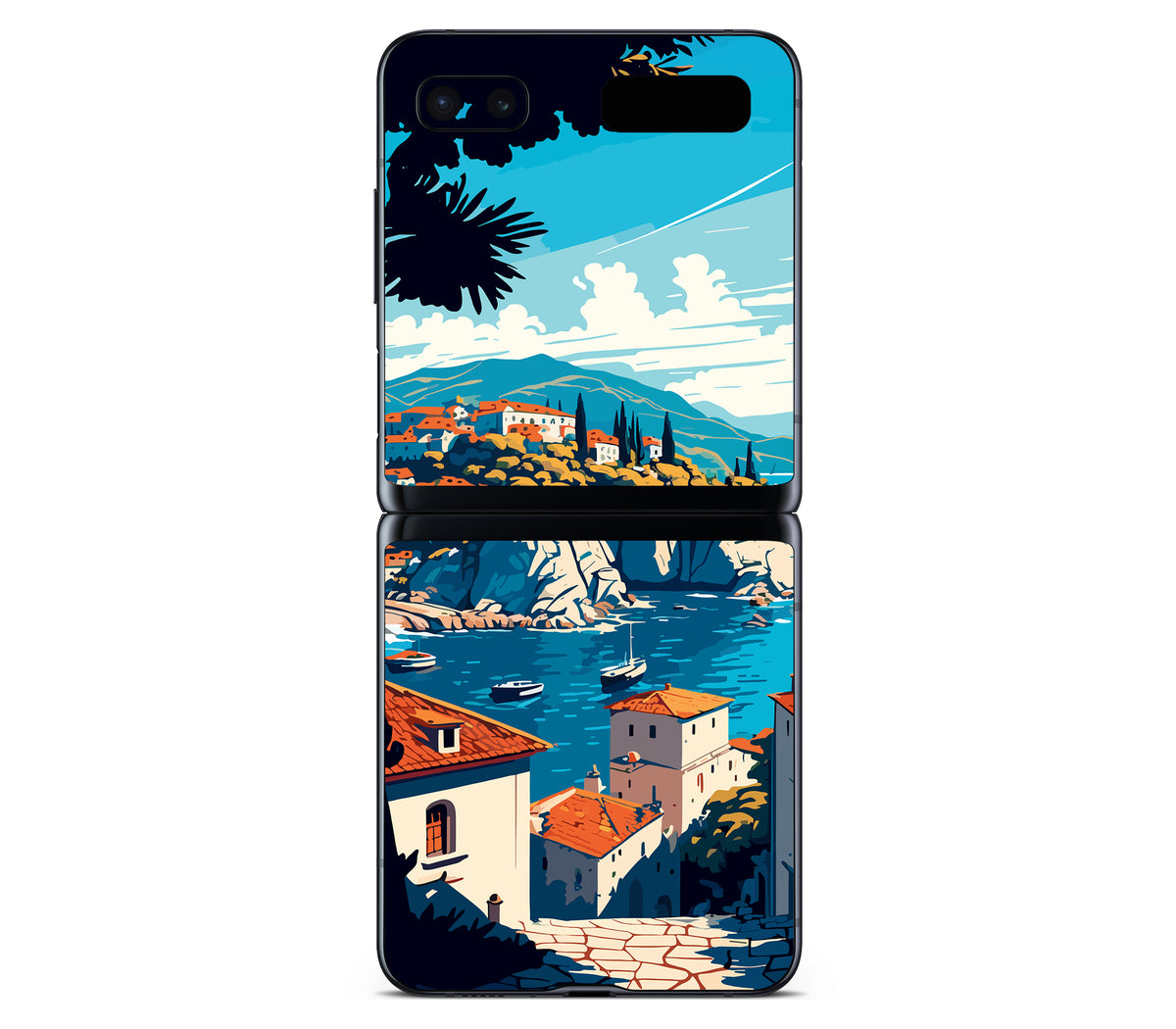 Galaxy Z Flip skin, Coastal Clouds, back skin