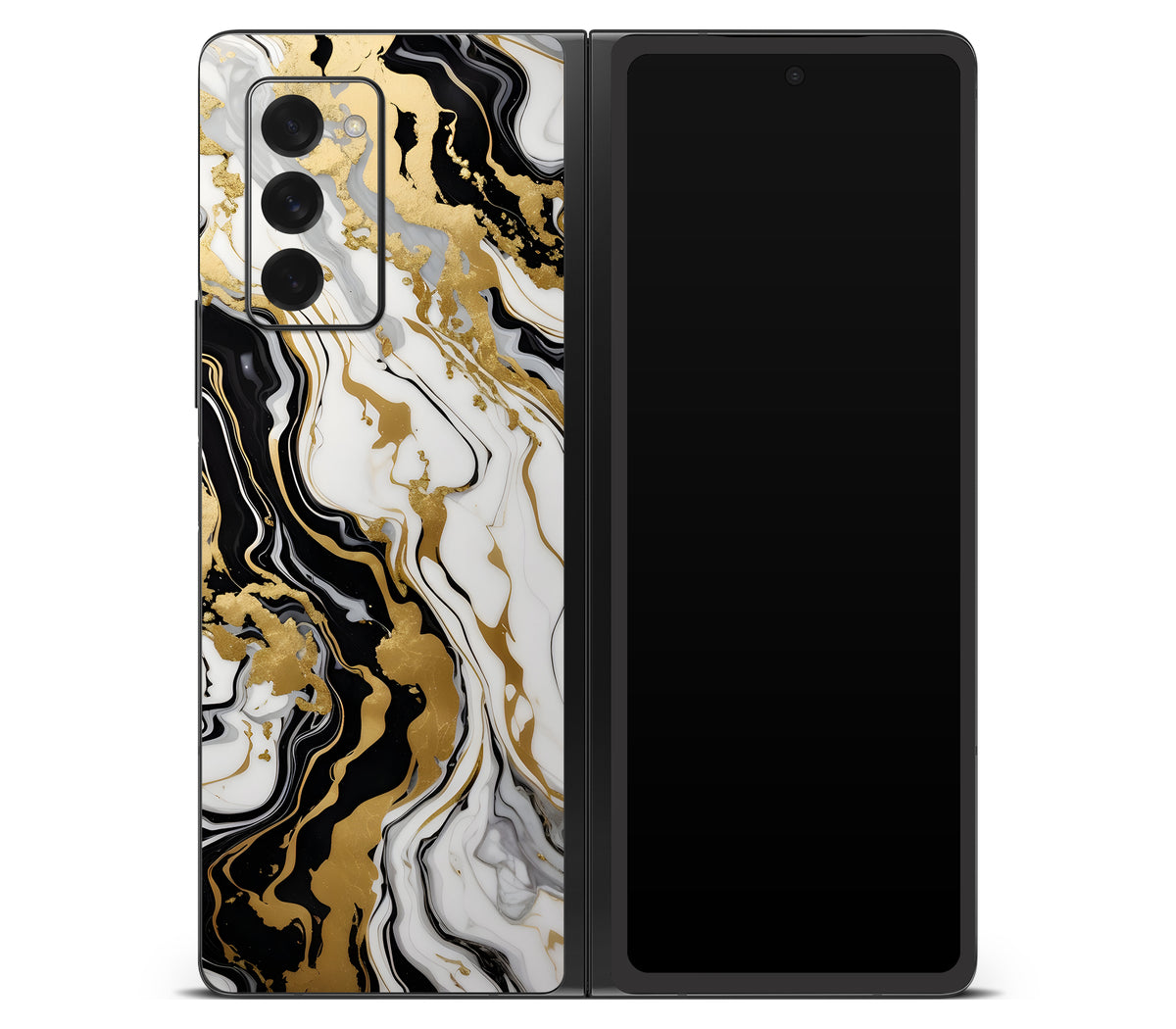 Galaxy Z Fold 2 skin, Gold Flare, back skin