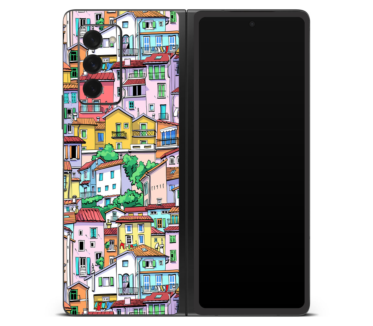 Galaxy Z Fold 2 skin, Menton Mosaic, back skin