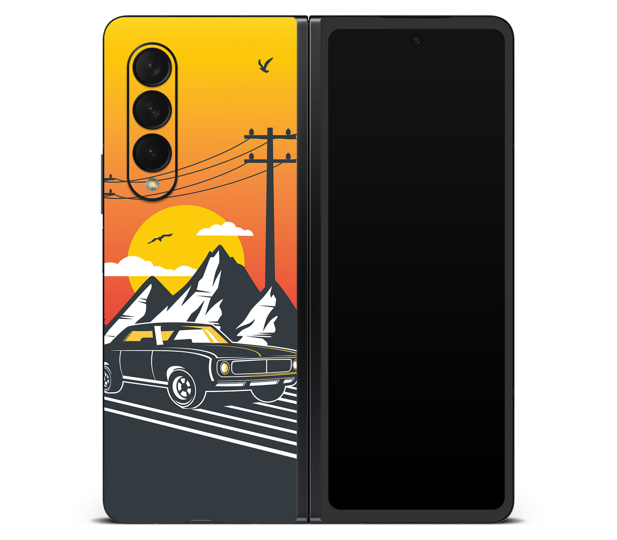 Galaxy Z Fold 3 skin, Last Ride, back skin