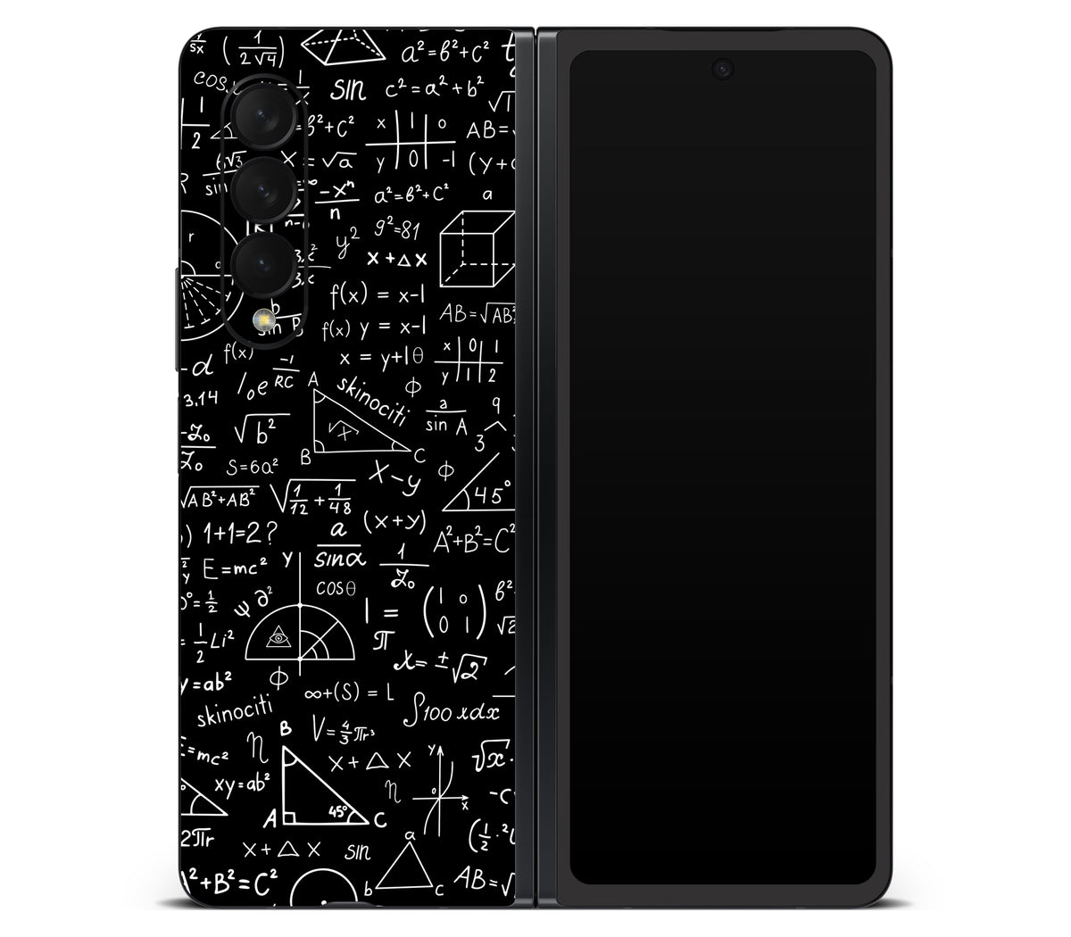 Galaxy Z Fold 3 skin, Math Madness, back skin