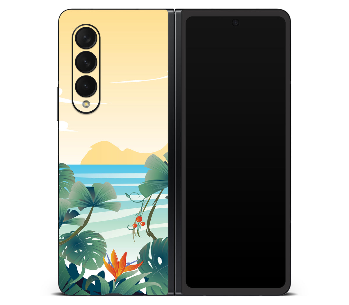 Galaxy Z Fold 3 skin, Sizzle Bay, back skin