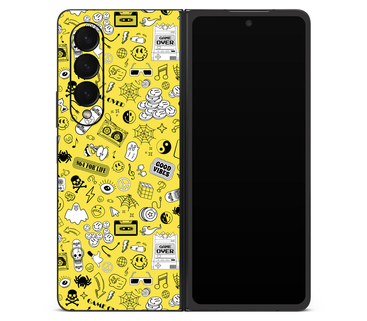 Galaxy Z Fold 4 skin, 90’s Nostalgia, back skin