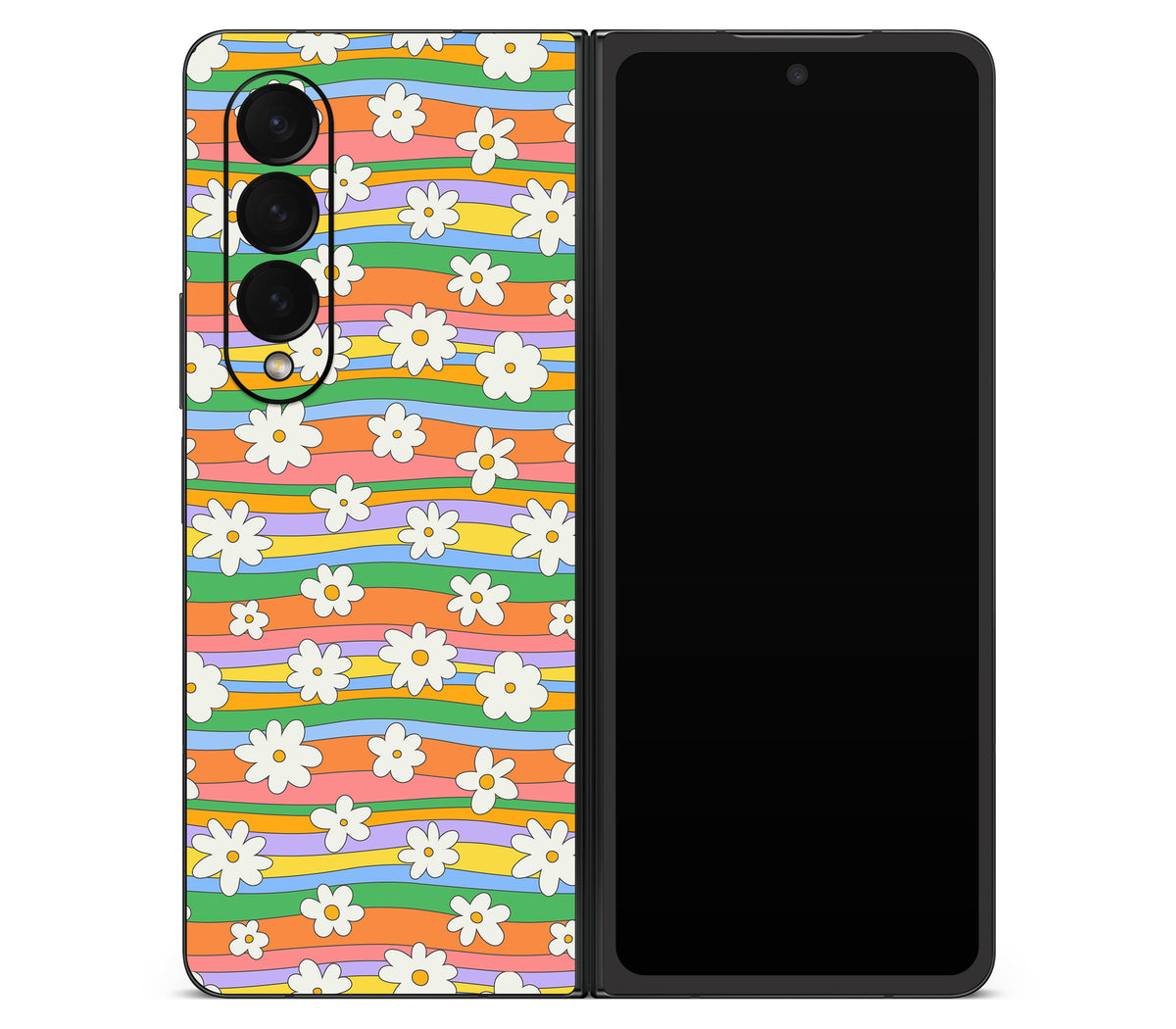 Galaxy Z Fold 4 skin, Daisy Drift, back skin