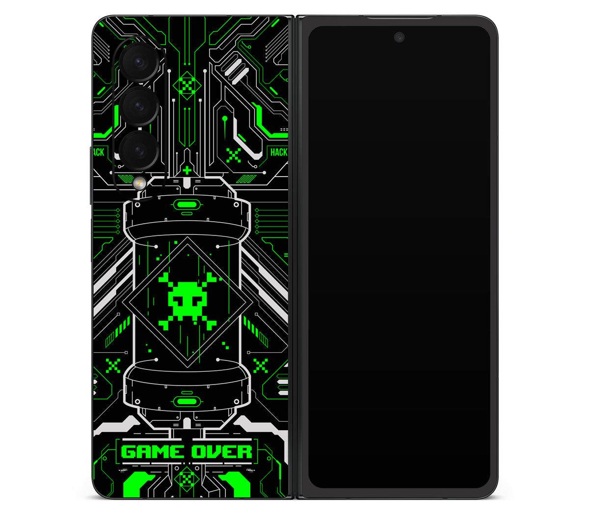 Galaxy Z Fold 4 skin, Fatal Error (Acid), back skin