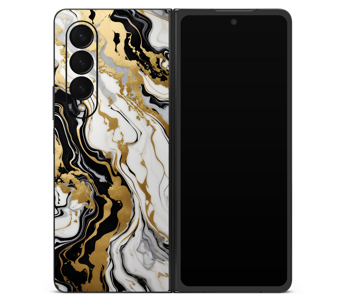Galaxy Z Fold 4 skin, Gold Flare, back skin