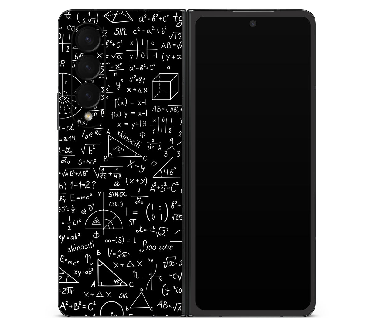 Galaxy Z Fold 4 skin, Math Madness, back skin