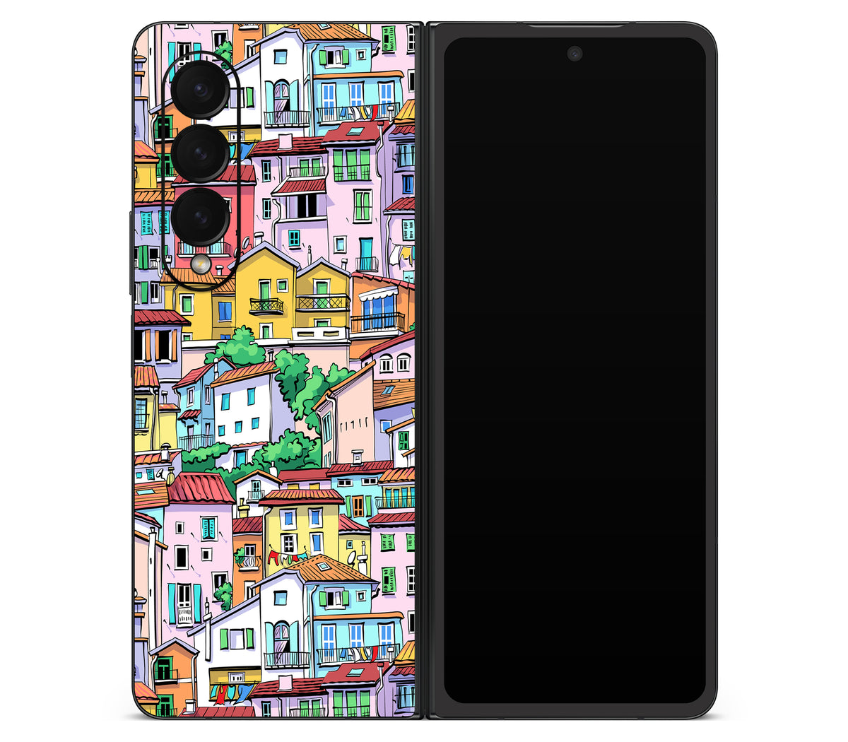Galaxy Z Fold 4 skin, Menton Mosaic, back skin