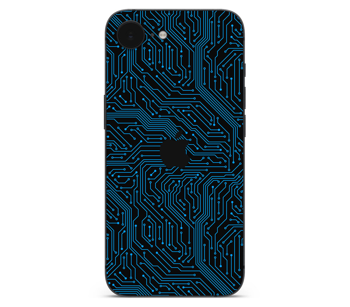 iPhone 17e skin, Eternal Blue, back skin with logo cutout