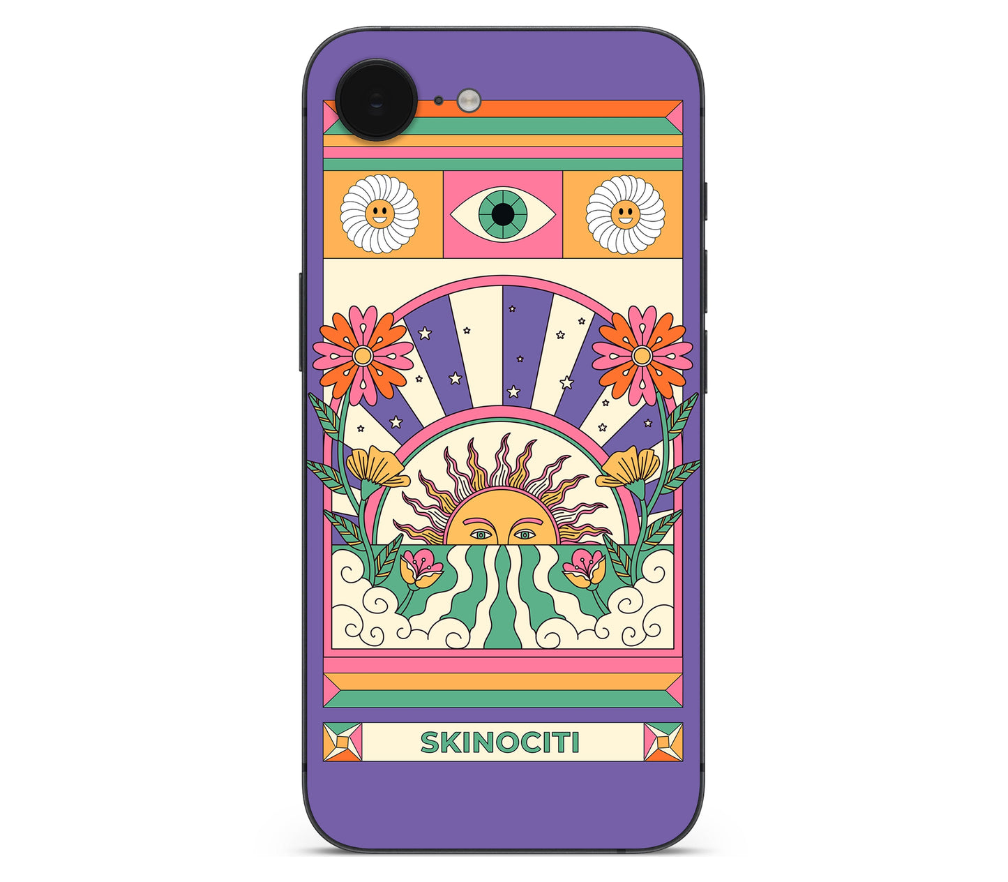 iPhone 17e skin, Acidic Glare, back skin