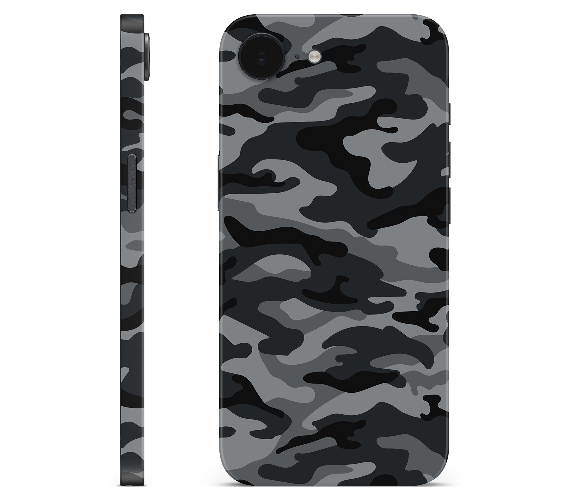 iPhone 17e skin, Urban Camo, full wrap without logo cutout