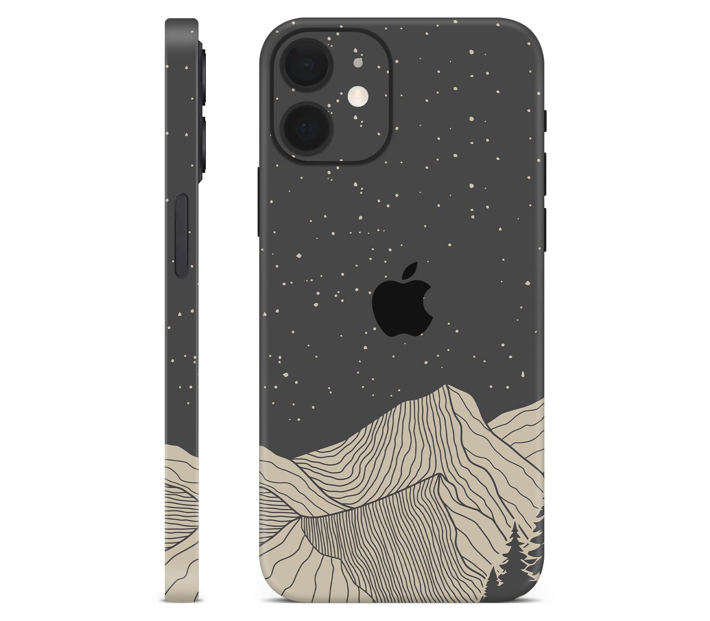 iPhone 12 Mini skin, Nightline, full wrap with logo cutout
