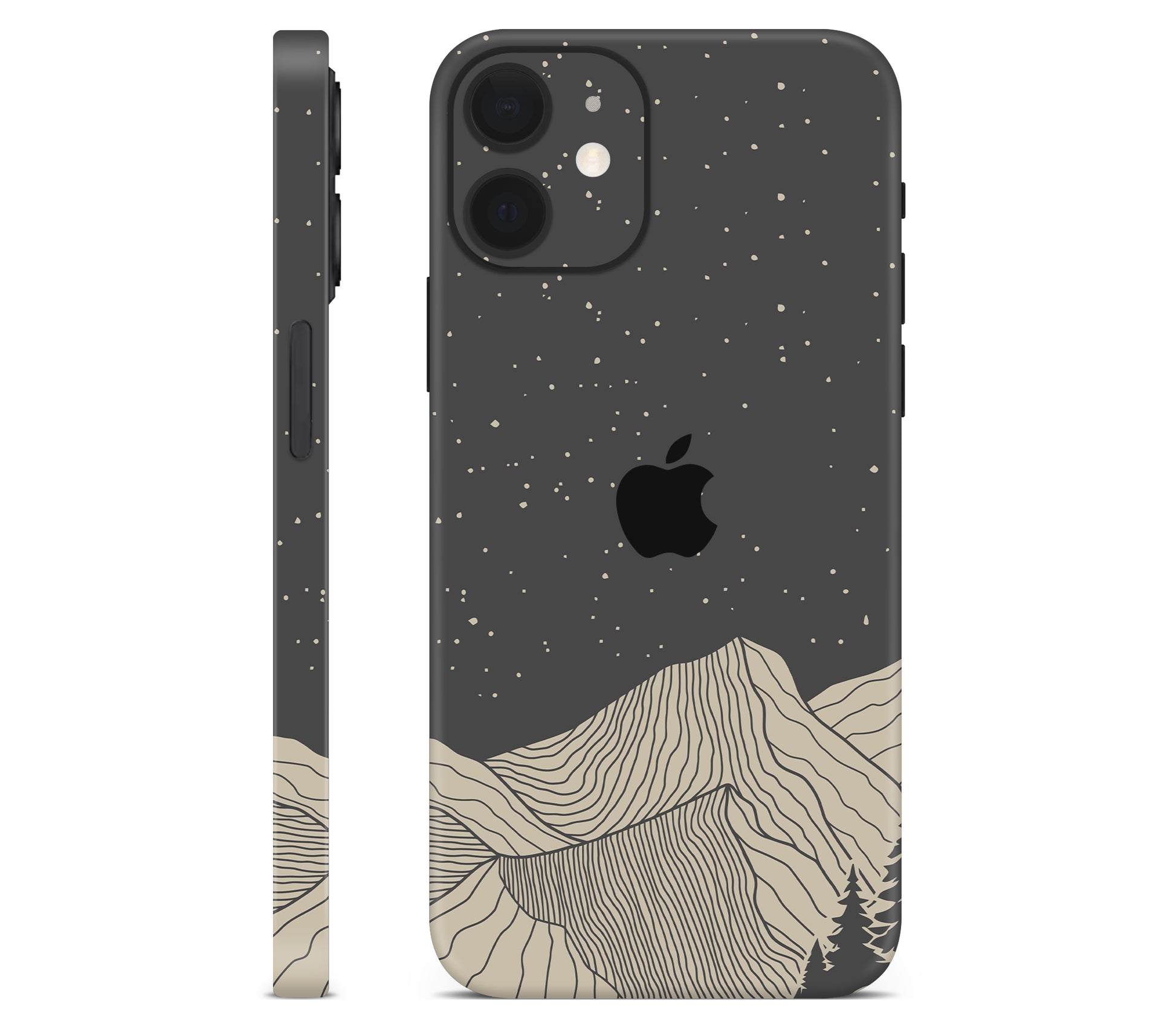 iPhone 12 Mini skin, Nightline, full wrap with logo cutout