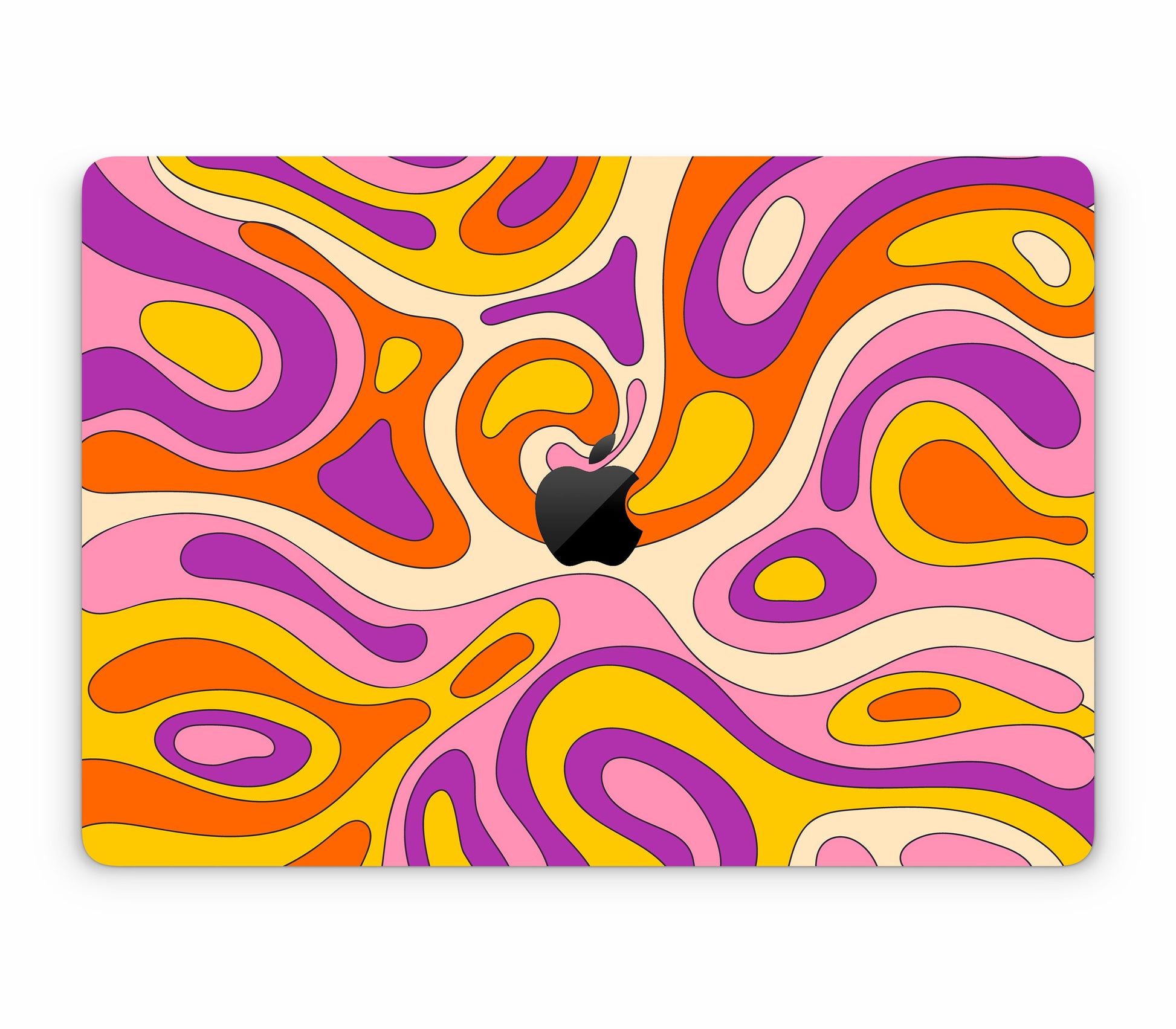 MacBook Air 15" (2023, M2) skin, Psycho Vortex, top skin with logo cutout